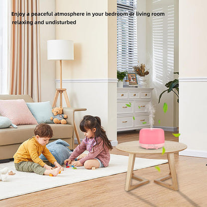 300ML Remote Control Air Diffusers for Essential Oil, Aroma Ultrasonic Scent Diffuser, Aromatherapy Humidfier Diffuser, 7 Color Changing LED Light, Auto-Off, Timer for Home, Room, Office, Kids