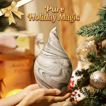 Porseme Oil Diffuser 3D Glass Aromatherapy Ultrasonic Humidifier, Air Refresh Auto Shut-Off, Timer Setting, BPA Free for Home Hotel Yoga Leisure SPA Gift 150ml Last 6H - Colors B