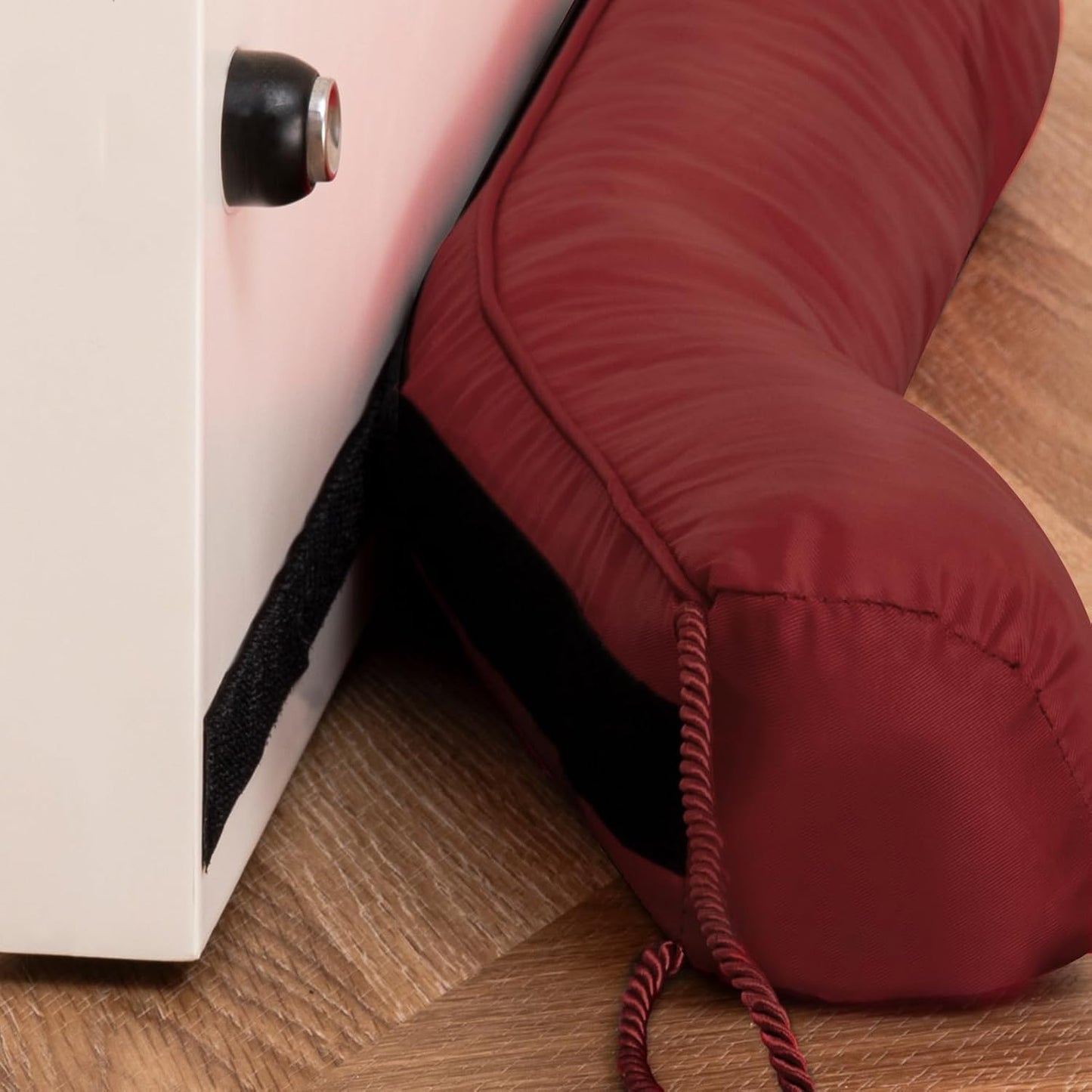 Resistant Door Draft Stopper, Removable Washable Cover, 36", Black | Weighted Gap Filler, Blocks Hot and Cold Air, All-Season Seal