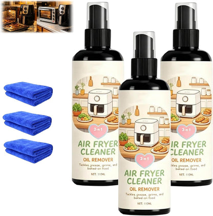 HISKI 2-in-1 Air Fryer Cleaner and Degreaser Spray, Grease Air Fryer Cleaner Spray, Powerful Kitchen Degreaser Foam Spray (1PC, 110ML)