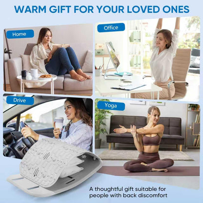 Back Stretcher for Lower Back Pain Relief, Lumbar Support Board | Adjustable air compression decompression device, ergonomic spine stretcher for home office, ABS & EVA material