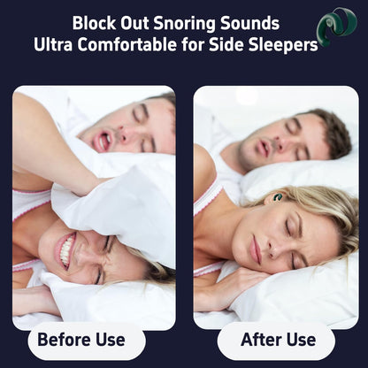 Noise Cancelling Ear Plugs Sleep 50dB NRR Side Sleep Small Ear | ultra soft silicone, reusable one-piece design, 4 sizes included, portable case
