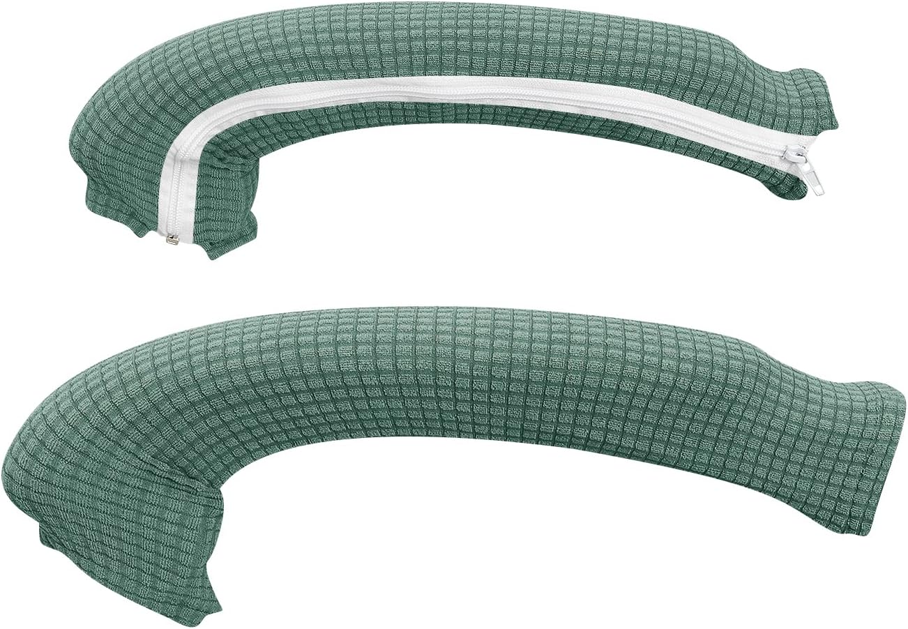 FORCHEER Office Chair Armrest Cover with Zipper 15inch Stretchable Water Resistant Computer Office Chair Arm Rest Slipcover for Desk Chairs Arm 2Pack-Army Green