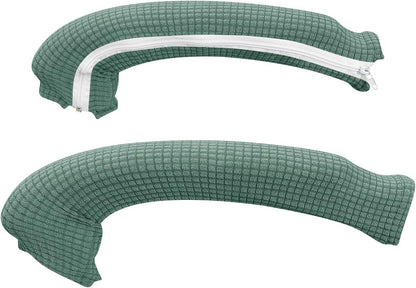 FORCHEER Office Chair Armrest Cover with Zipper 15inch Stretchable Water Resistant Computer Office Chair Arm Rest Slipcover for Desk Chairs Arm 2Pack-Army Green