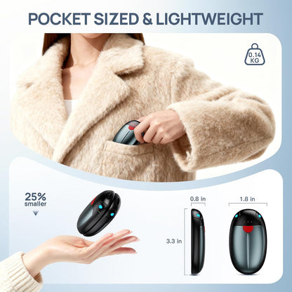 Hand Warmers Rechargeable, 2 Pack Portable Pocket Hand Warmers, 20Hrs Long Heating Double Warm Electric Handwarmers, Reusable Heater for Outdoors, Camping, Hunting, Golf, Fishing