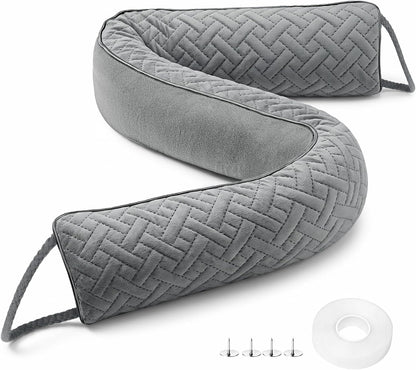 MAGZO Door Draft Stopper 36 Inches, Energy Saving, Gray | Weighted Sound Proofing for Door Draft Blocker, Under Door Gap Filler with Machine Washable Fabric