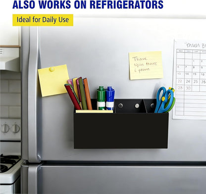 Magnetic Marker Holder for Whiteboard, Fridge, Teacher Must Have | Acrylic Magnet Dry Erase Pen Holder for Refrigeator, Anti-slip Pencil Holder for Classroom, Locker Organizer Accessories