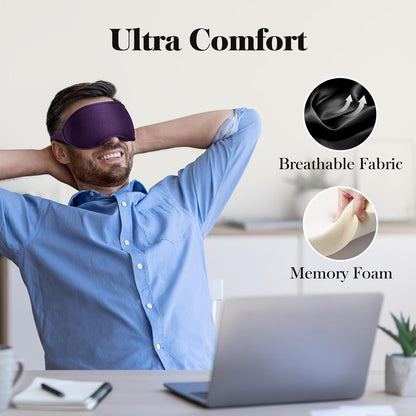 Fygrip 3D Eye Mask Sleep Mask for Men & Women, Black