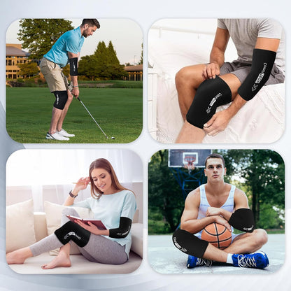 ComfiTECH Elbow Ice Pack Wrap for Arm, Knee & Calf, Flexible Ice Sleeve, L | Multi-Use Gel Ice Sleeve for Tennis Elbows, Golfers Arm, Reusable Cold Compression for Elbow Joint & Muscle Relaxation