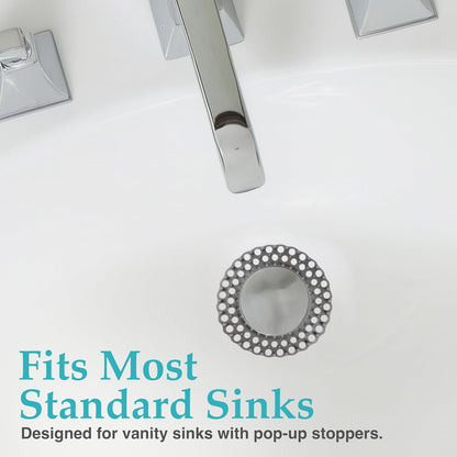Hairstopper Drain Cover Hair Catcher for Shower and Bathtub, Protects Against Clogs Without Blocking Water Flow, White, 3 Pack | Protects Against Clogs Without Blocking Water Flow, Fits Most Standard Size Shower and Bathtub Drains, 3 Pack