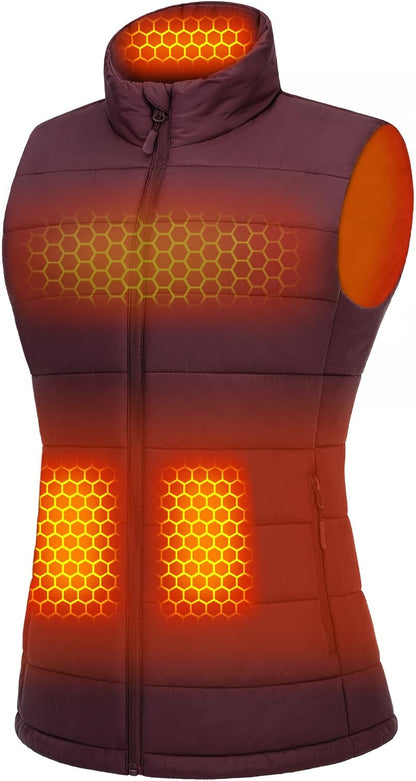 Wulcea Graphene Heated Vest For Women 7.4V Fast Charge Large Capacity Battery
