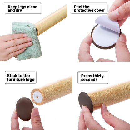 Self-Adhesive Furniture Sliders for Carpets, Furniture Moving Pads (36Pcs) 1-3/4" Furniture Mover Glides, Self Sticks Carpet Furniture Carrier - Move Any Item Quickly and Easily!