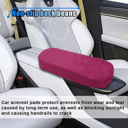 2PCS Car Seat Armrest Covers, Soft & Comfortable Office Chair Arm Pad, Anti-Scratch Car Armrest Cushion, Universal Car Armrest Pillow Protector Cover for Most Cars (Black)