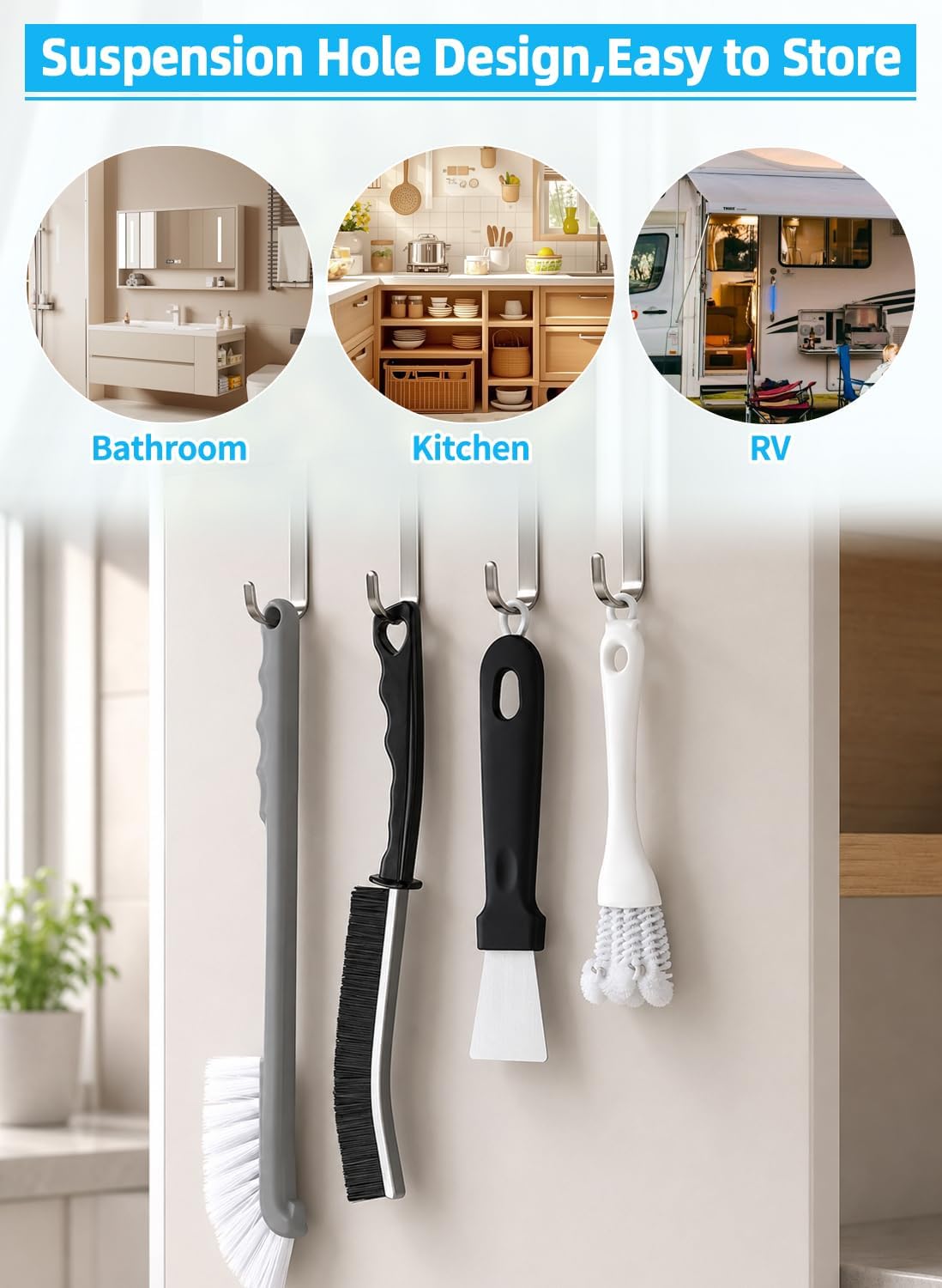16Pcs Crevice Cleaning Brush Set, Hard Bristle Scrub Brushes for Gaps | Deep Cleaning Window Groove, Cleaning Brush for Sliding Door, Sill, Tile Lines, Shutter, Corner, Sink, Teapot, Bottle