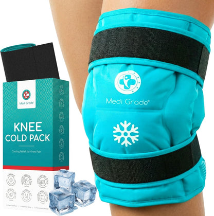Medi Grade Knee Ice Pack Wrap, Reusable Ice Pack for Knee Pain and Surgery