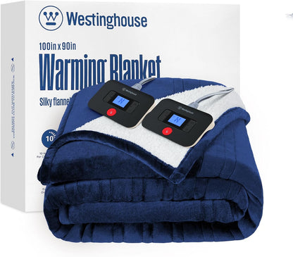 Westinghouse Heated Throw Blanket, 50"x60", Charcoal, ETL Certified