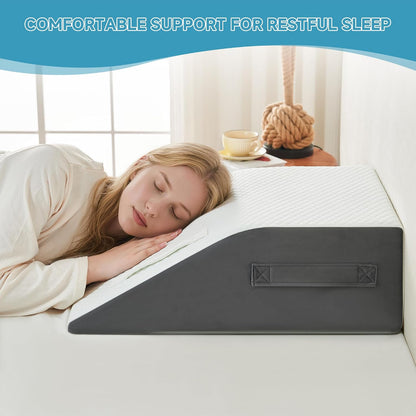 Yojoker Leg Elevation Pillows for Swelling, Memory Foam Wedge Pillow for Legs Blood Circulation, Leg Elevation Pillows for After Surgery, Knee Wedge Pillow for Sleeping Back Hip Ankles Relief