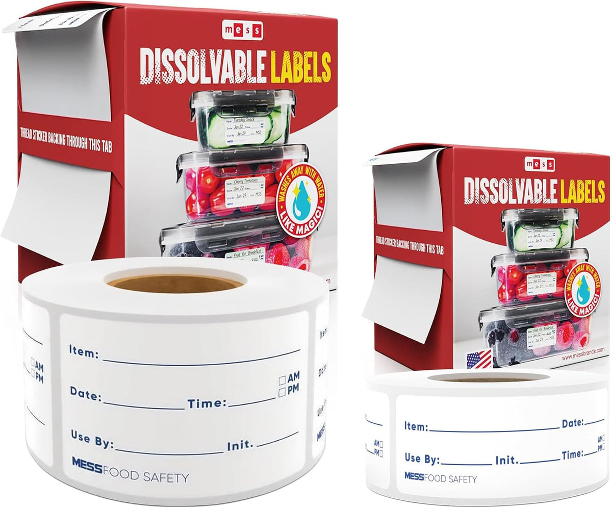 Canning Kit - Fill-in 2x3 300/Roll - 1x3 200/Roll - Dissolvable Food Labels