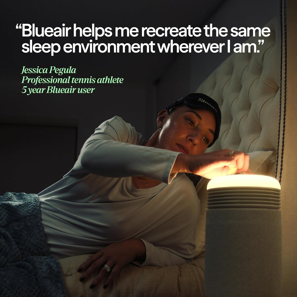 BLUEAIR Air Purifiers with Sunrise Alarm Clock for Home Bedroom Dorm, Beige