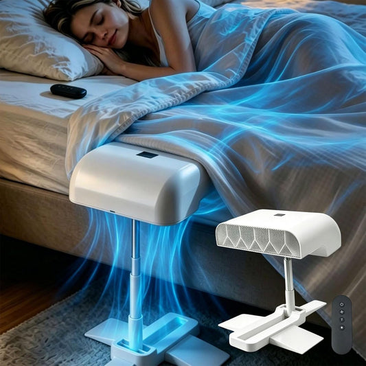 Bed Fan Under Sheets Cooling System with 5 Speeds and Remote | Adjustable Height, for Hot Sleepers, Night Sweats Relief, Remote Included, 5 Speed Settings