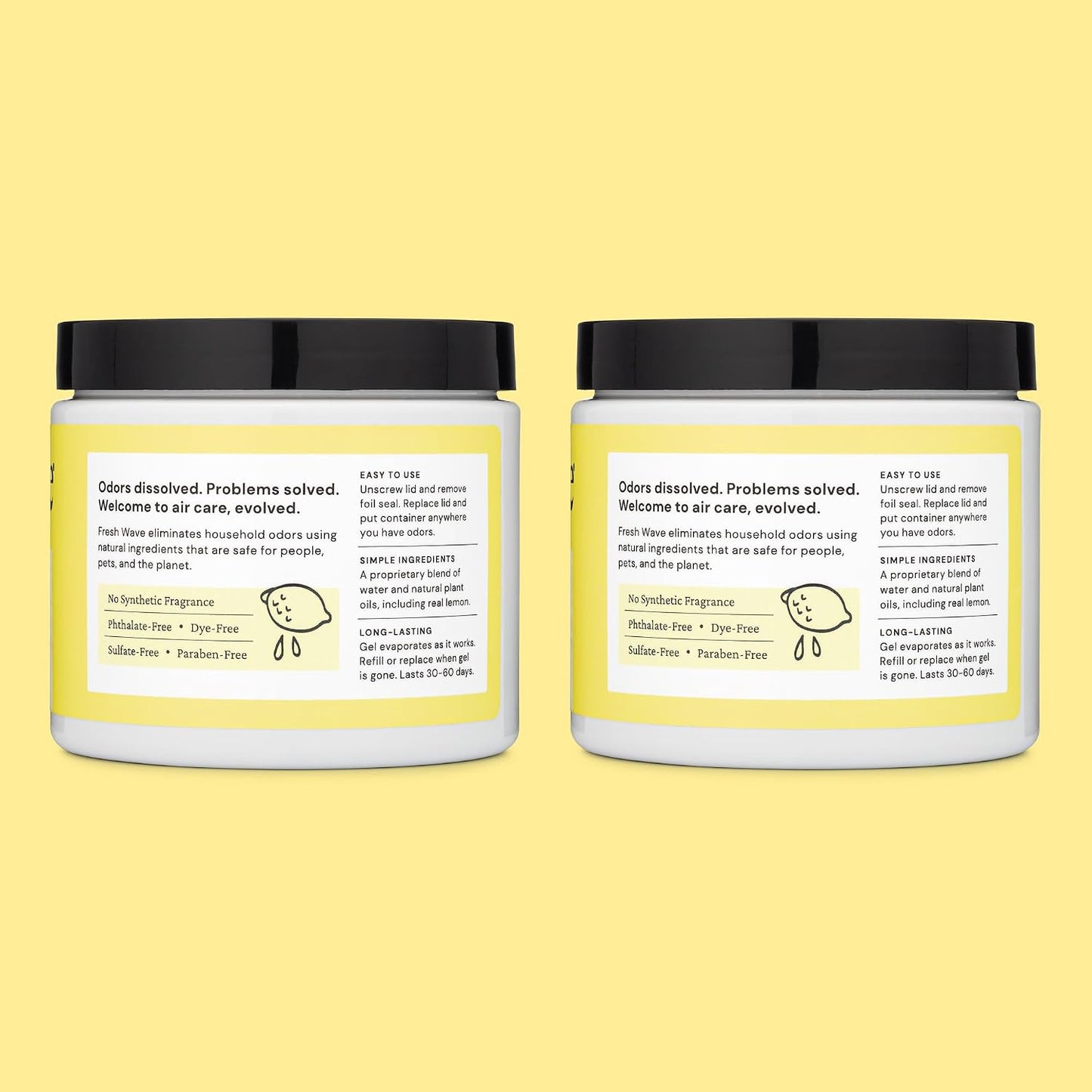 Fresh Wave Original Odor Eliminator Gel 3-Pk 7 oz - Air Freshener for Home | Plant-based essential oils. Lasts 15-30 days per jar. No plug-in needed. Pet-safe, closet and bathroom deoderizer.
