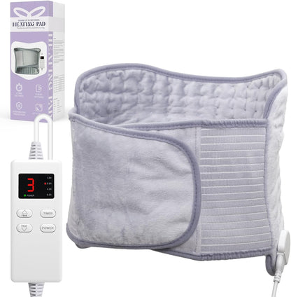 Heating Pad for Period Cramps, Electric Heat Pad with 6 Heat Levels and 4 Times Settings, Moist Heating Pad for Back Pain Relief, Neck, Shoulder, Abdomen, Birthday Gifts for Women and Men