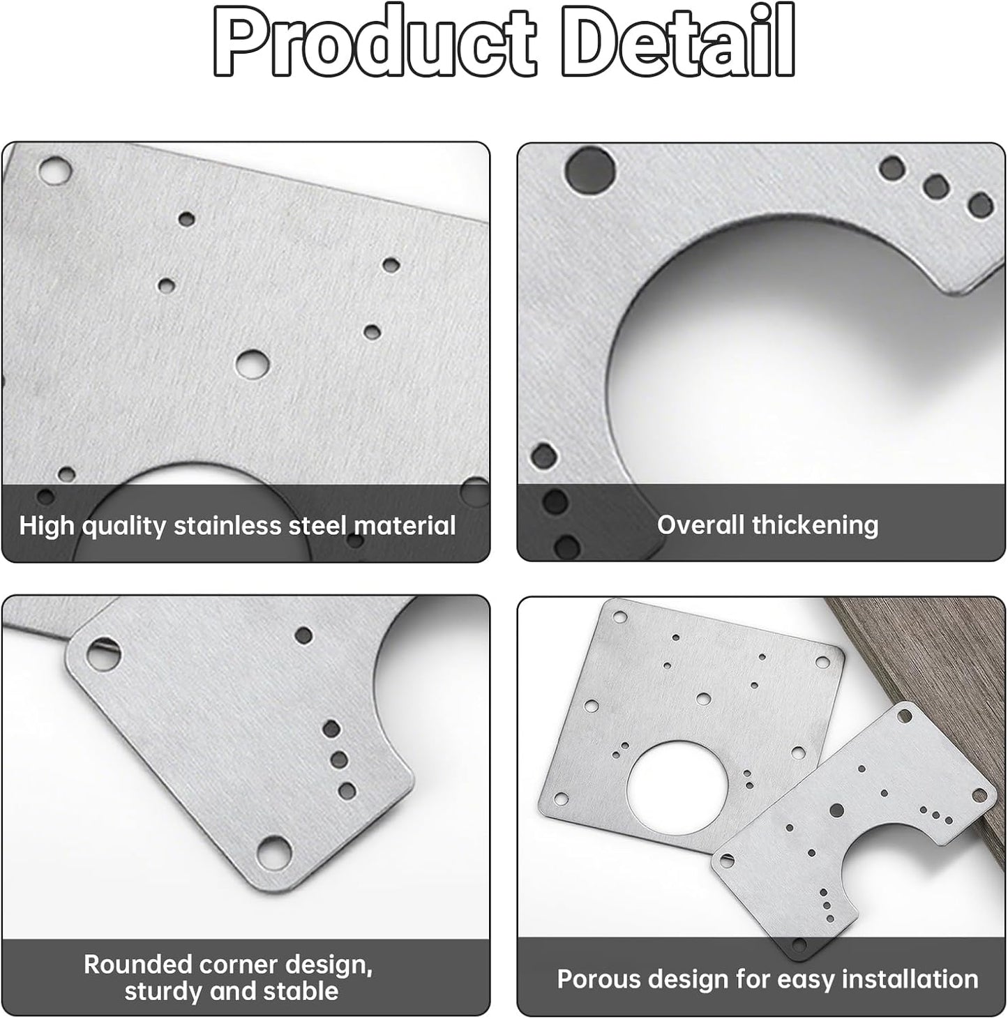 24 Pcs Cabinet Hinge Repair Plate, Stainless Steel Door Hinge Repair Kit with Fixing Screw, Cabinet Replacement Plate Kit for Cupboard, Locker, Doors