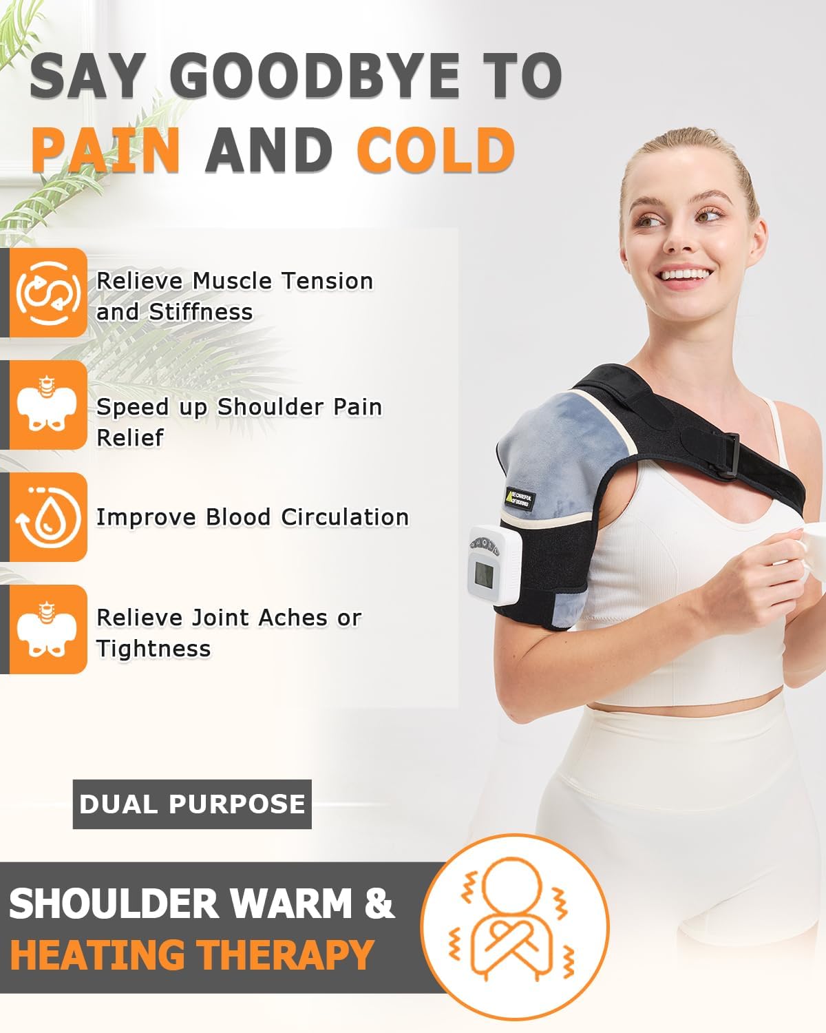 Cordless Leg Massager for Circulation and Pain Relief - 5000mAh Portable Heating Pad for Leg and Calf with 3-Level Vibration Massage, 104-140℉ Adjustable Temperature & 30/45/60 Min Timer
