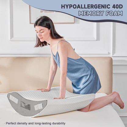 Yojoker Leg Elevation Pillows for Swelling, Memory Foam Wedge Pillow for Legs Blood Circulation, Leg Elevation Pillows for After Surgery, Knee Wedge Pillow for Sleeping Back Hip Ankles Relief