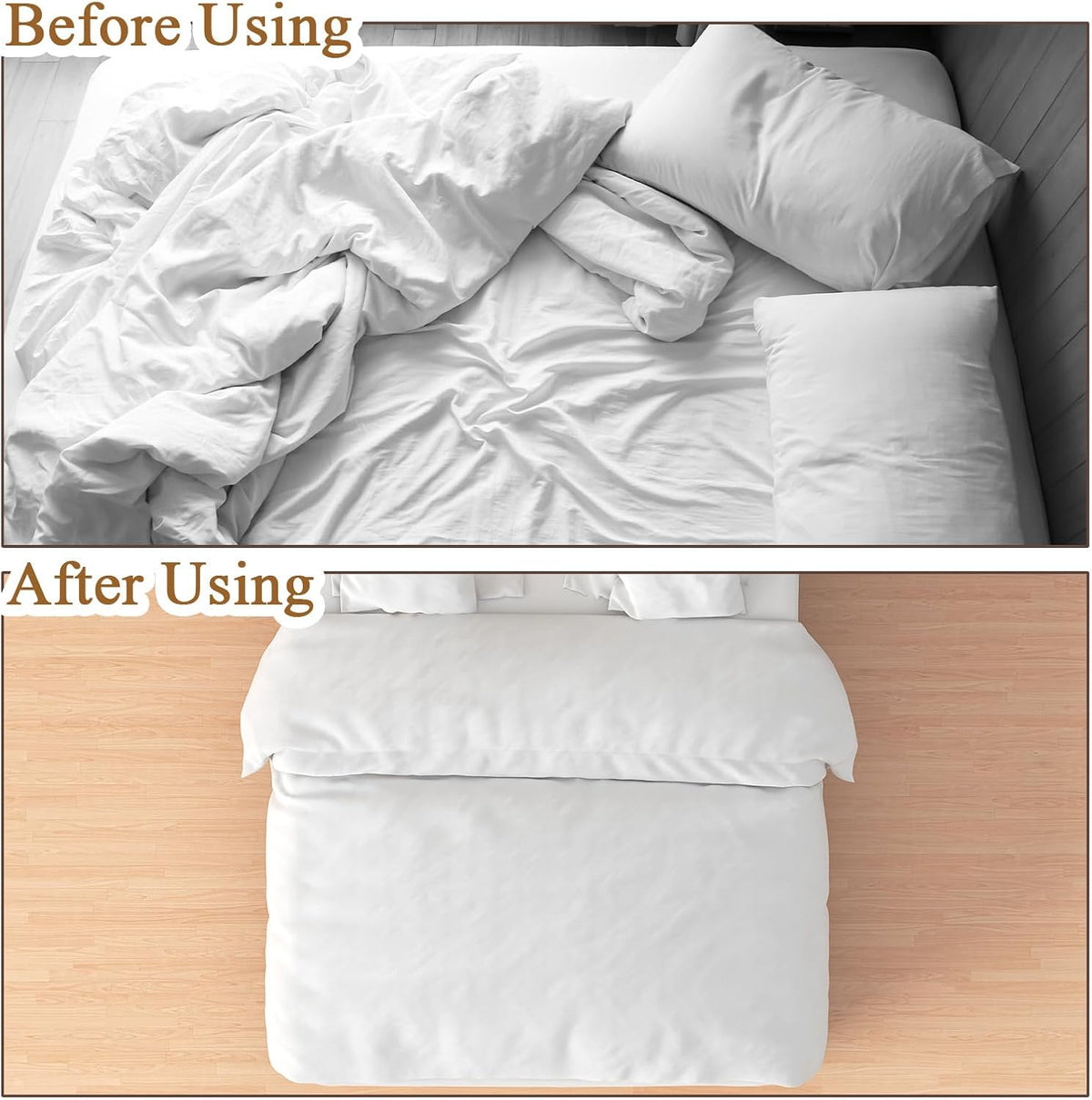 Boao 24 Pcs Bed Sheet Clips Straps Heavy Duty Adjustable Fasteners Elastic Fitted Bed Holder Mattress Corner Sheet Fasteners for Home Room Couch Supplies(White,8-12inch)