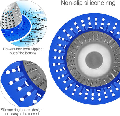 LEKEYE Drain Hair Catcher/Bathtub Drain Cover/Drain Protector for Pop-Up & Regular Drains(Patented Product)