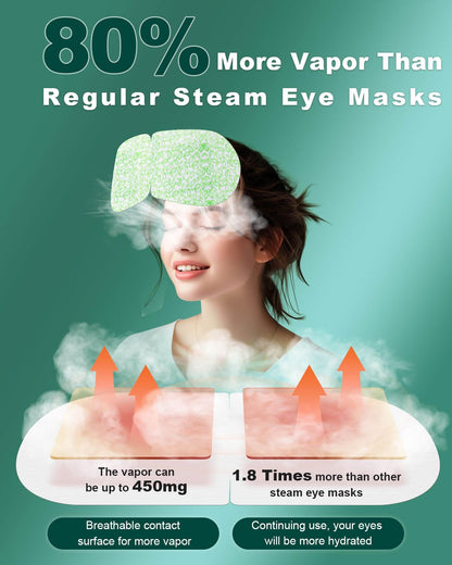 Steam Eye Mask,Warm Eye Compress for Dry Eyes Sleep Mask,Hot Auto Heated Eye Masks Relaxing Items for Women Moist Heat for Eyes Soothing Eye Fatigue,Disposable EyeMask for SPA Essentials