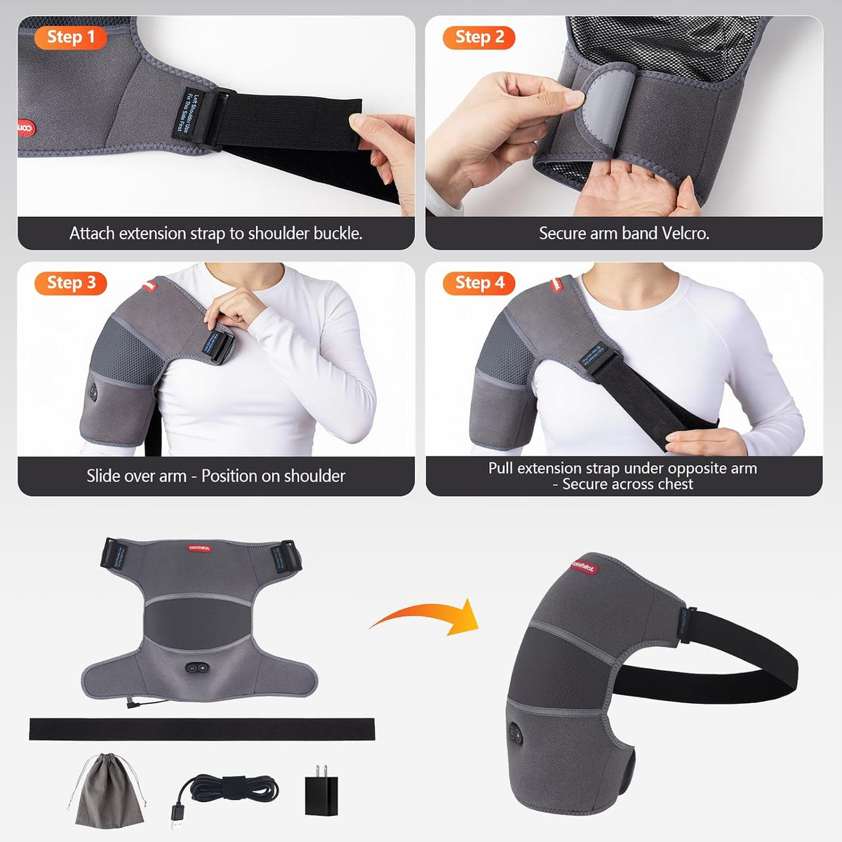 Shoulder Heating Pad Massager for Rotator Cuff Frozen Shoulder