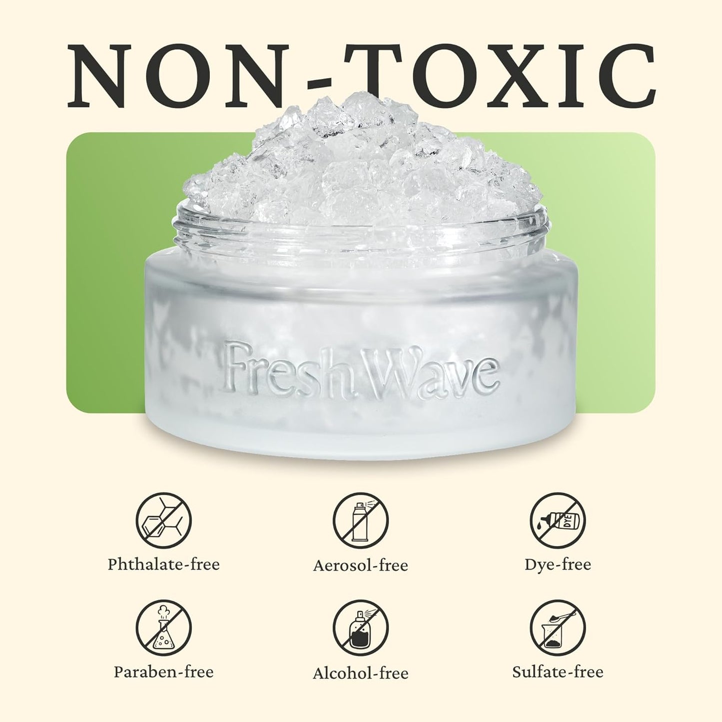 Fresh Wave Original Odor Eliminator Gel 3-Pk 7 oz - Air Freshener for Home | Plant-based essential oils. Lasts 15-30 days per jar. No plug-in needed. Pet-safe, closet and bathroom deoderizer.