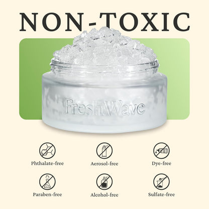 Fresh Wave Original Odor Eliminator Gel 3-Pk 7 oz - Air Freshener for Home | Plant-based essential oils. Lasts 15-30 days per jar. No plug-in needed. Pet-safe, closet and bathroom deoderizer.