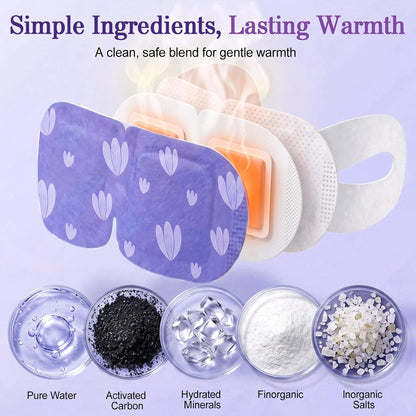 20 Pack Steam Eye Mask, Heated Eye Mask, Warm Compress for Eyes Unscented