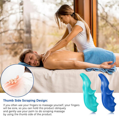 Nuanchu 2 Pcs Green Thumb Saver Massage Tool Deep Tissue Massager for Pressure Reflexology Professional Neck Shoulder Back Foot Stress Relief