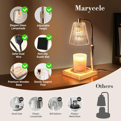 Marycele Candle Warmer Lamp with Timer, Vintage Home Decor, Gifts for Women
