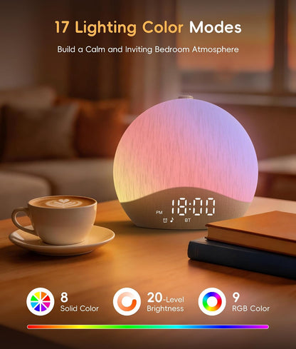 ecozy Sunrise Alarm Clock, White Noise Machine, Sound Machine for Bedroom