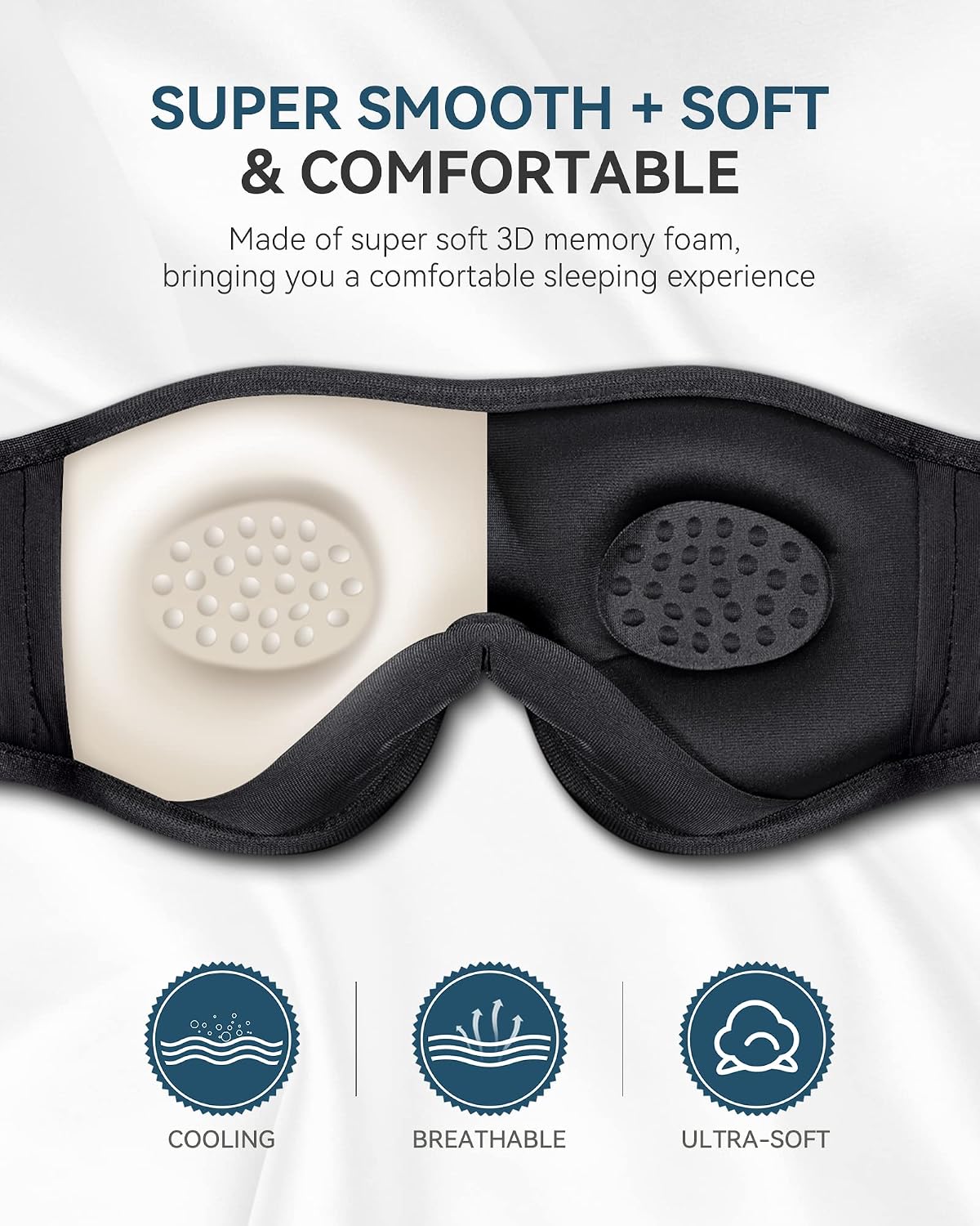MUSICOZY Sleep Headphones Bluetooth 5.4 Sleep Mask with HD Sound