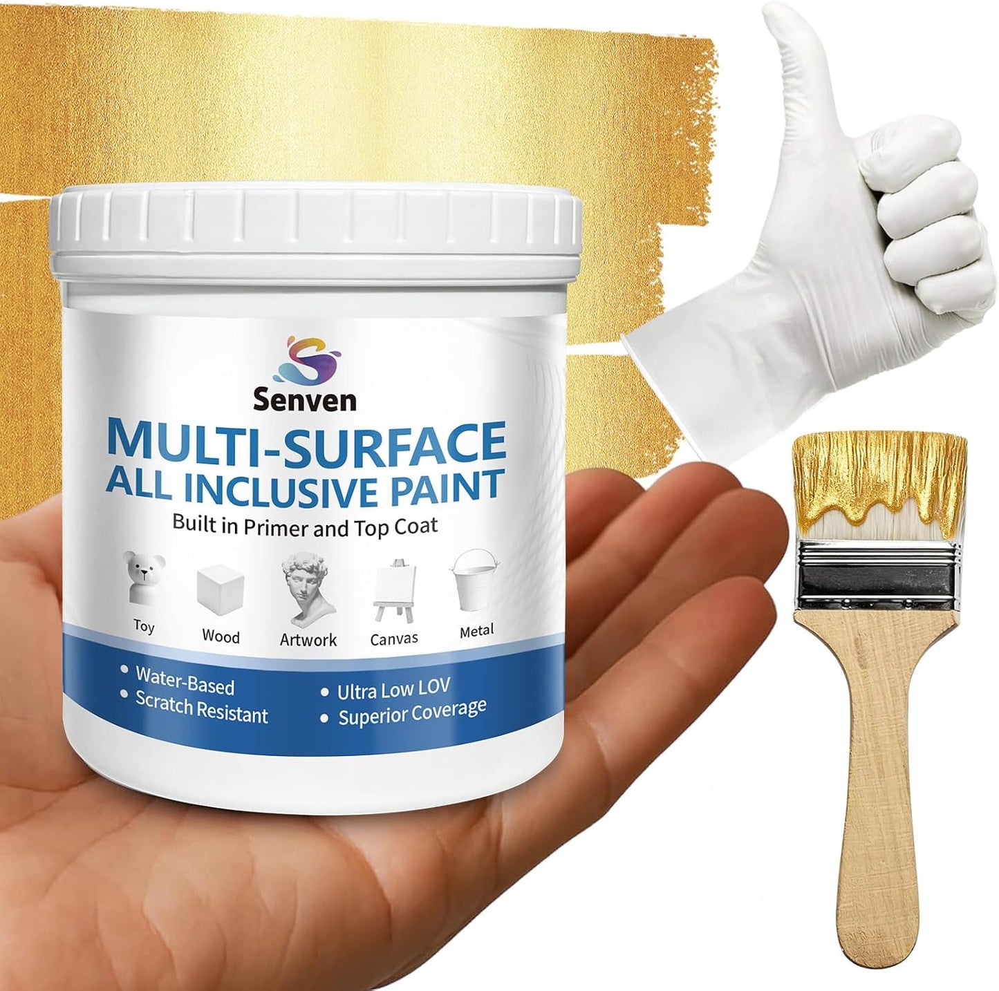 White Touch Up Paint High-Gloss Multi Surface Acrylic White Touch Up Paint Pen Scratch Repair for Metal,Walls,Cabinets,Appliances,Wood,Door,Furniture,Enamel 1.5 Fl Oz