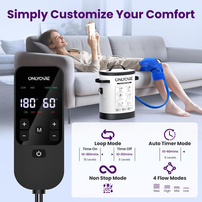 ONLYCARE Cold Therapy Machine, Ice Machine for Knee After Surgery