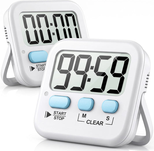 Antonki 2 Pack Digital Timer for Kids Classroom Kitchen Timers for Cooking