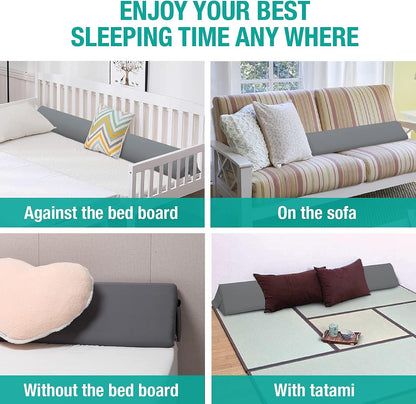 Vekkia Bed Wedge Pillow for Headboard Gap,Bed Gap Filler(0-6") King