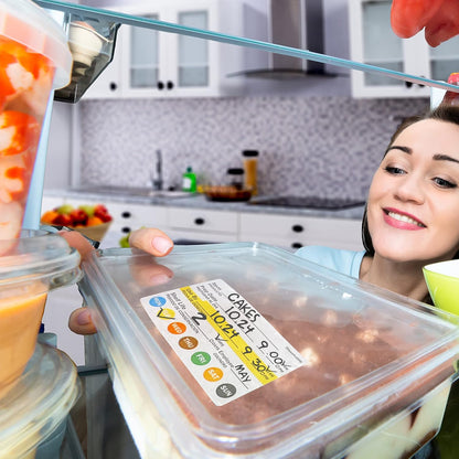 L LIKED Dissolvable Label Shelf Life for Food Rotation Use by Stickers 2 x 3 Inch Roll of 250 Labels