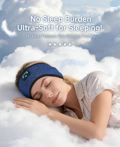 Sleep Headphones | Bluetooth 5.4 Headband | Wireless Earbuds Earphones Sweat Resistant with Ultra-Thin HD Stereo Speaker, Headphone Band for Side Sleepers Workout Running Tech Gadgets Unique Gifts