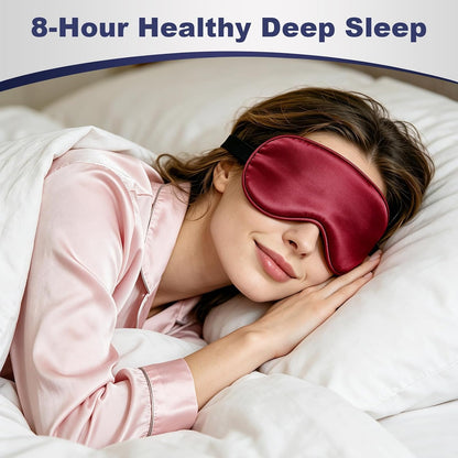 5P Silk Sleep Mask, 5-Color Eye Mask for Sleep with Adjustable Strap