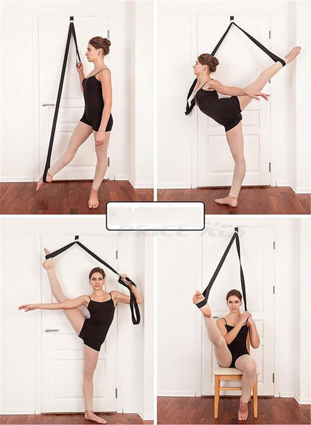 Leg Ballet Yoga Stretcher, Door Attachment Get More Flexible, Flexibility & Stretching Leg Straps - Great for Cheer Dance Gymnastics or Any Sport Trainer Premium Stretch Fitness Equipment