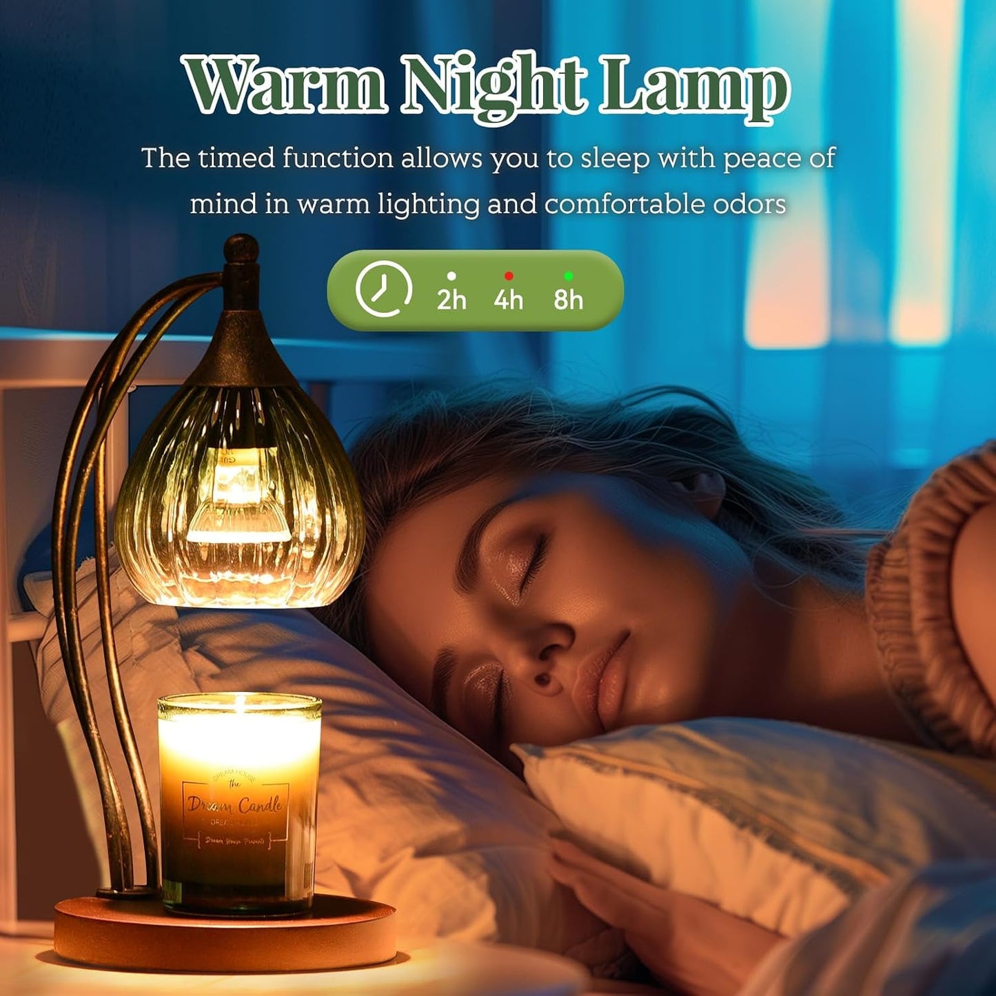 Candle Warmer Lamp with Timer and Dimmer - Electric Melter for Scented Jar Candles - Housewarming, New Home Decor