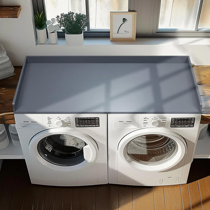 Gashell Washer Dryer Countertop, 27.5" x 54" Bamboo Washer and Dryer Countertop for Laundry Room Organization(Retro Brown)